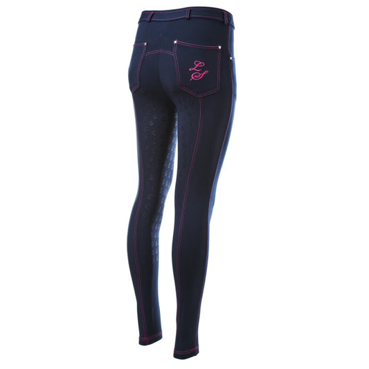 Legacy Ladies Silicone Seat Breech Navy/Rasp