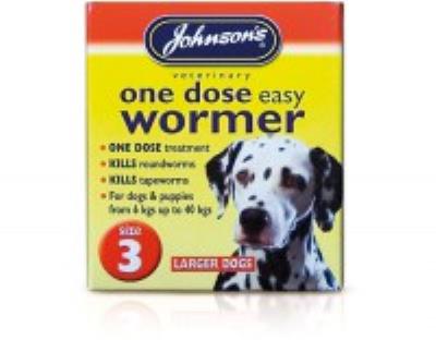 Johnsons: One Dose Easy Wormer Size 3 - 4''s