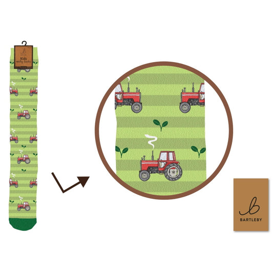 Otterdene Kids Funky Welly Sock: Tractor