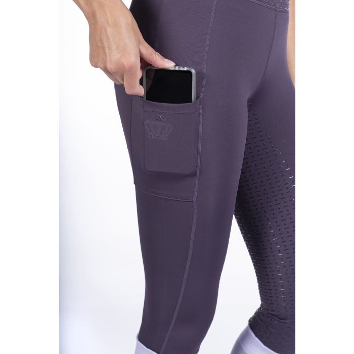 HKM Ladies Lavender Bay Full Seat Dk Lilac Tight