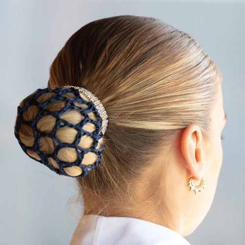 Equetech Twin Crystal Bun Ring Scrunchie