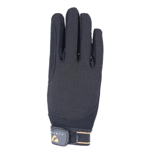 Aubrion Mesh Riding Gloves Child Black