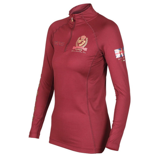 Aubrion Team Long Sleeve Base Layer Burg