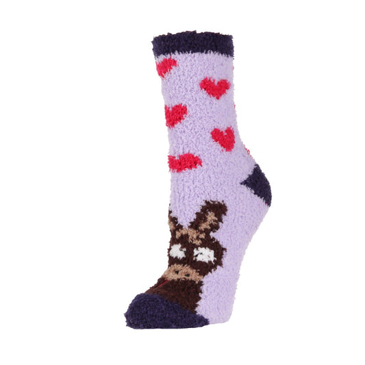 Platinum Jnr 2 Prs Hanging Fluffy Socks: Donkey