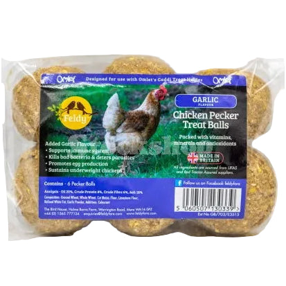 Feldy Chicken Pecker Balls 110gmx6: Garlic