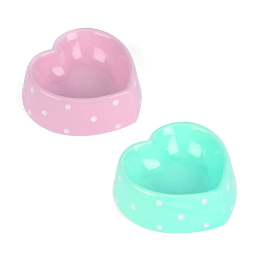 Pet Platter: Polka Heart Pet Bowl