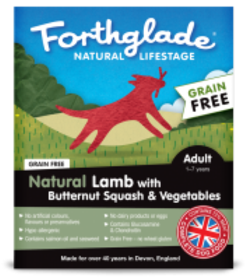 Forthglade: Adult Grain Free Lamb Butternut Squash & Veg 395gm