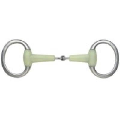 Jointed Mouth Eggbutt Flat Ring Nylon Mouthpiece: S/Steel