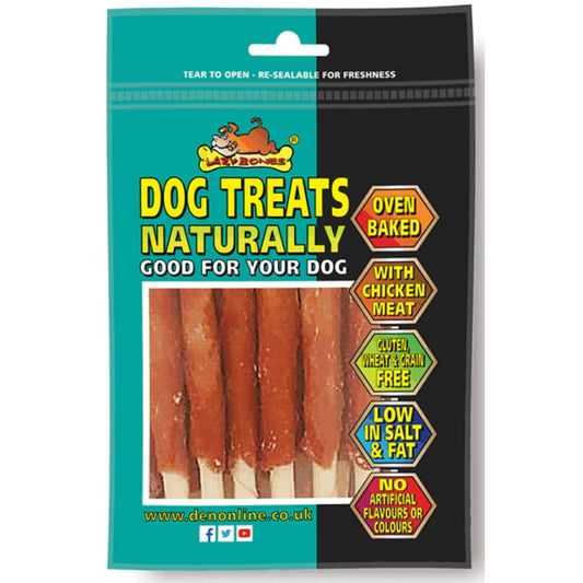 Lazy Bones: Gluten & Grain Free Rawhide Twist With Chicken Meat 8''s