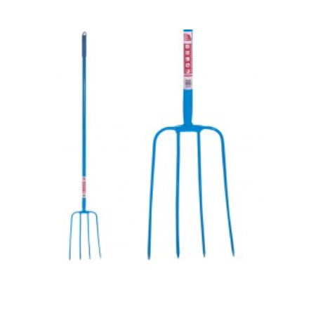 Red Gorilla 4 Prong Long Handle Manure Fork