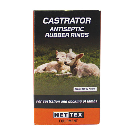 Nettex: Castrator Antiseptic Rubber Rings 100''s