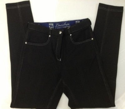 Legacy Jean Style Bright Stitch Jods: Black/Silver