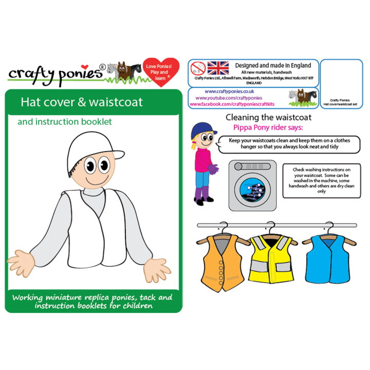 Crafty Pony Rider Hat Cover & Waistcoat Set