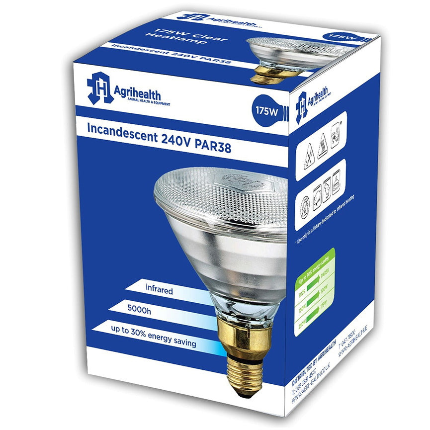 Agrihealth: Heatlamp InfraRed Clear Bulb 175w