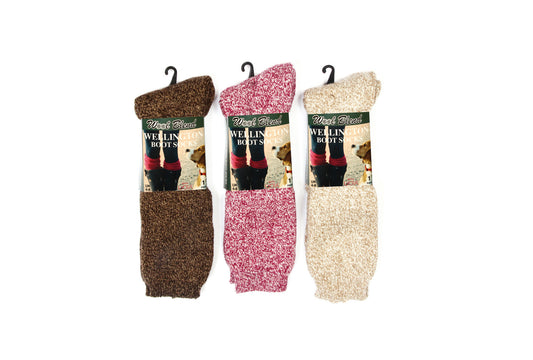 Otterdene Ladies Wool Blend Welly Boot Socks