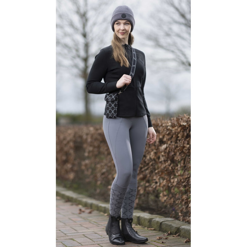 HKM Rosewood Grey Full Seat Riding Leggings