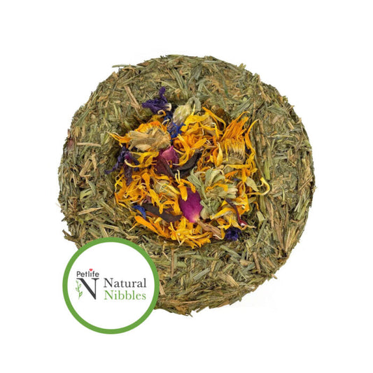 Natural Nibbles: Hay Bowl With Flower Forage Feast