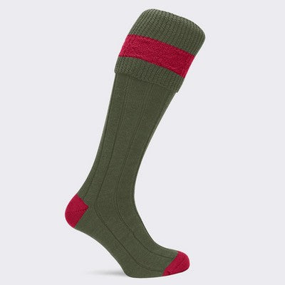 Pennine Byron Olive-Ruby Sock Large