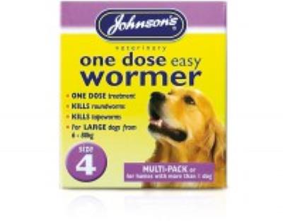Johnsons: One Dose Easy Wormer Size 4 - 8''s