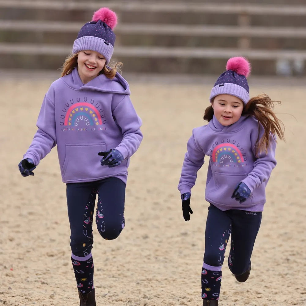 Tikaboo Hoodie Lilac Rainbow