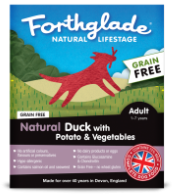 Forthglade: Adult Grain Free Duck Potato & Veg 395gm