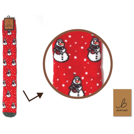 Otterdene Ladies Funky Welly Sock: Snowman