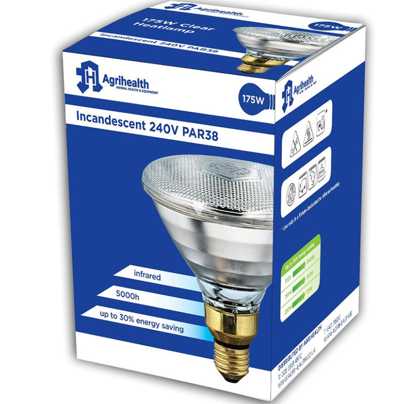 Agrihealth: Heatlamp InfraRed Clear 175w