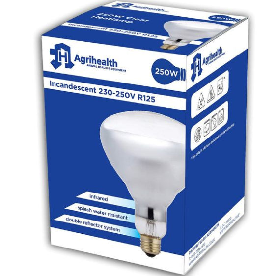 Agrihealth: Heatlamp InfraRed Clear 250w