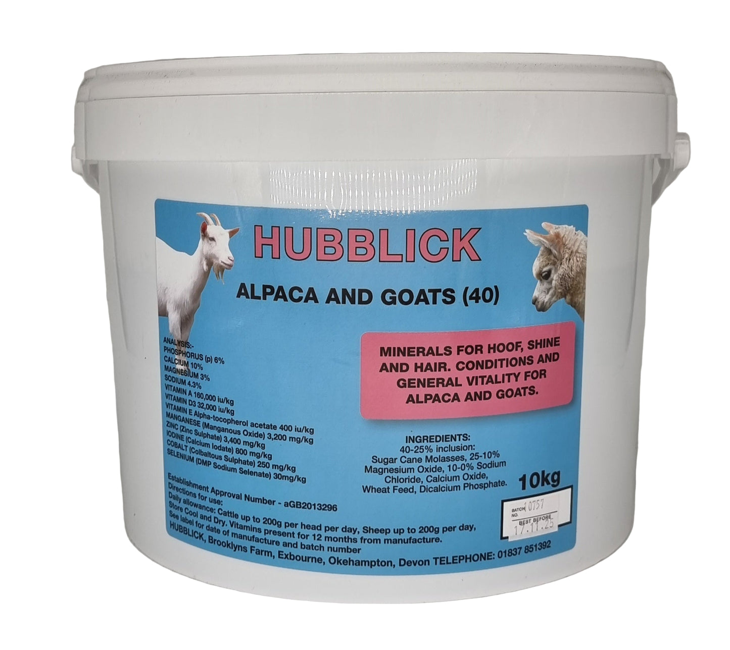 Hubblick Field Lick Goat & Alpaca 10kg