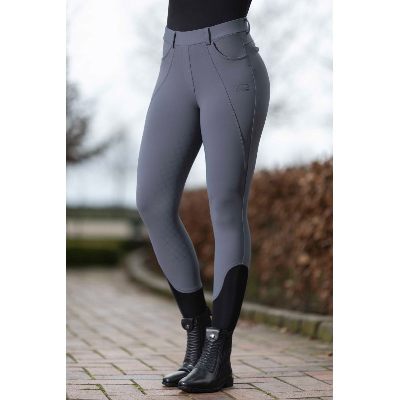 HKM Rosewood Grey Full Seat Riding Leggings