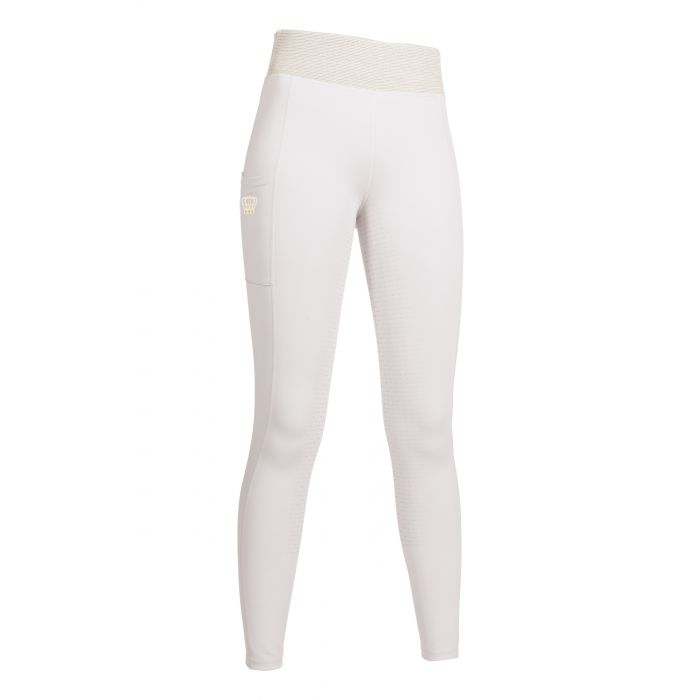 HKM Ladies Lavender Bay Full Seat White Tight