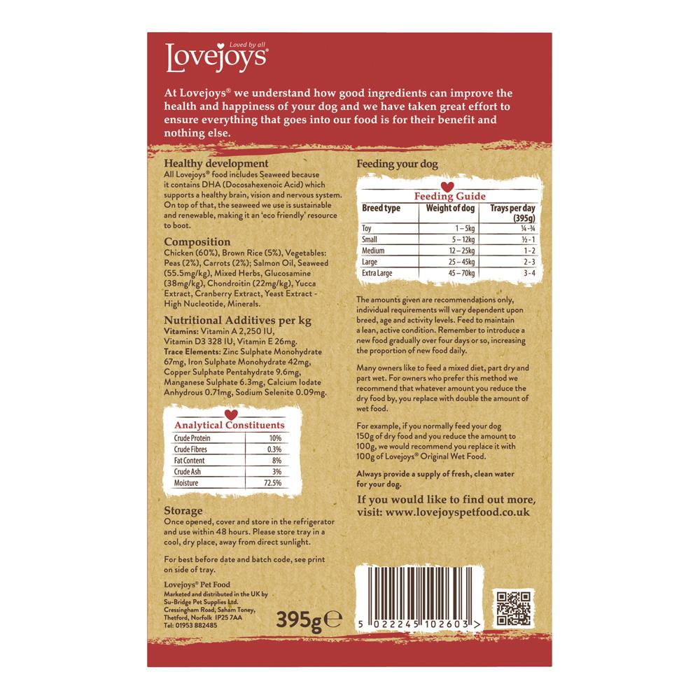 Lovejoys: Adult Tray Chicken Rice & Veg 395gm