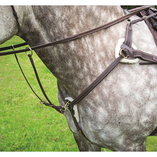 5 Point Sheepskin Breastplate Havana