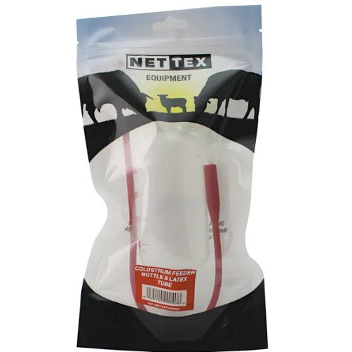 Nettex Colostrum Feeder with bottle & orange latex tube