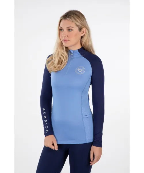 Aubrion Ladies Newbury L/S Baselayer Sky Blue