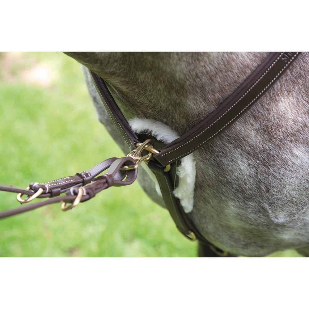 5 Point Sheepskin Breastplate Havana