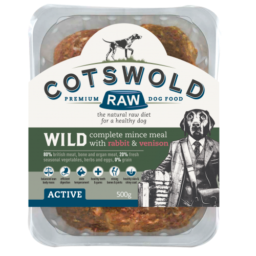 Cotswold Raw: 80/20 Wild Range: Rabbit & Venison Mince & Vegetables 1kg