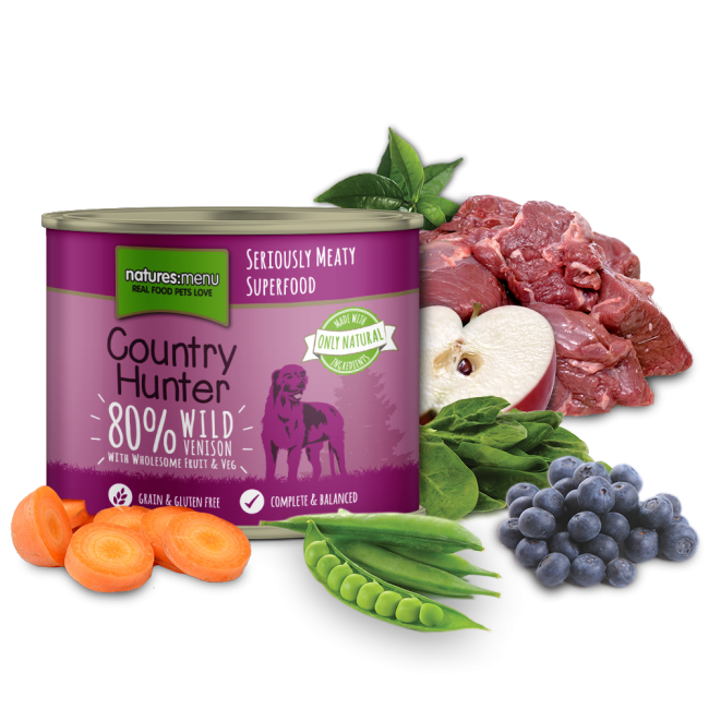 Natures Menu: C''Hunter Venison & Blueberry 600gm