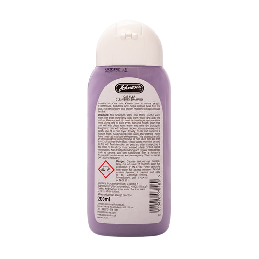 Johnsons: Cat Flea Cleansing Shampoo 200ml