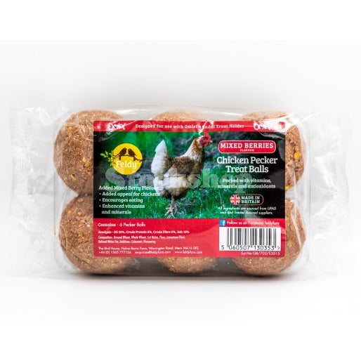 Feldy Chicken Pecker Balls 110gmx6: Mixed Berries