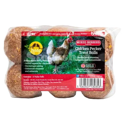 Feldy Chicken Pecker Balls 110gmx6: Mixed Berries