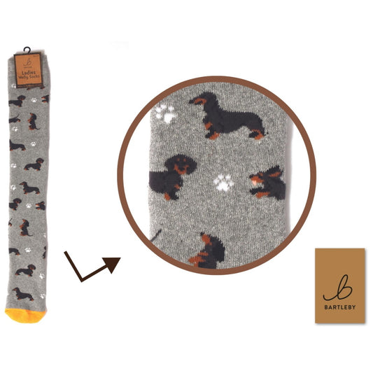 Otterdene Ladies Funky Welly Sock: Sausage Doggie