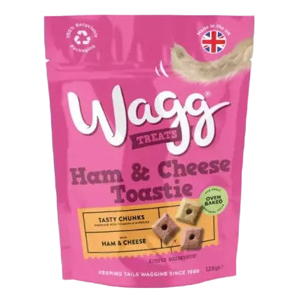 Wagg: Ham & Cheese Toastie Treat 125gm