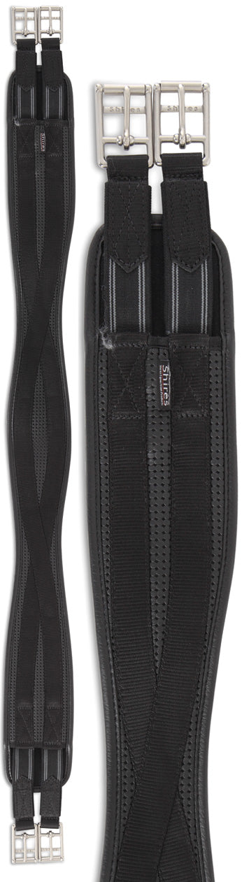 Shires Contour Anti-Chafe Girth Brown With Elastic
