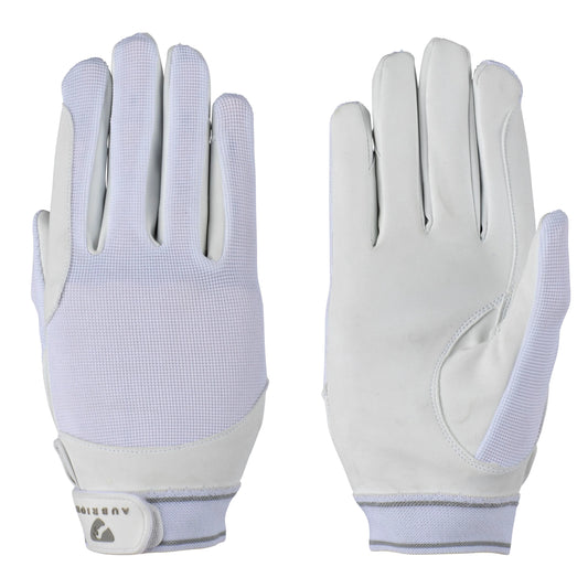 Aubrion Mesh Riding Gloves White