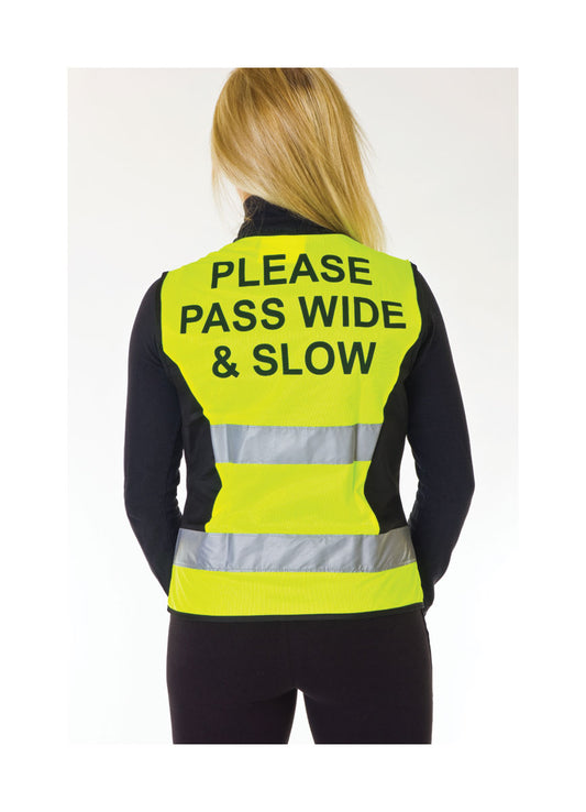 Hy Viz Waistcoat Please Pass Wide & Slow Yellow/Black