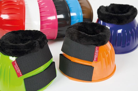 Bridleway Fleece Trimmed Over Reach Boots Orange