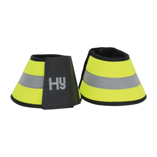 Hy Equestrian Reflector Over Reach Boots Yellow