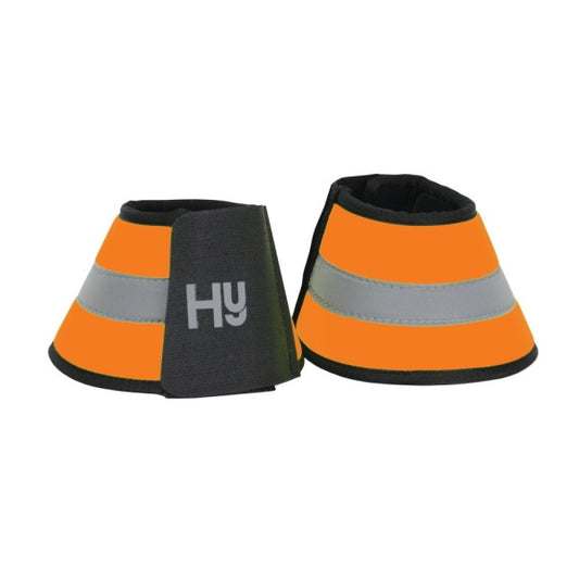 Hy Equestrian Reflector Over Reach Boots Orange