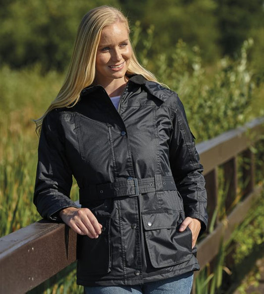 Champion Clova Ladies Belted Black Jacket
